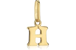 NKlaus Alphabet Kettenanhänger - kleine Buchstabe Anhänger Gold 333 - Gelbgold 8 Karat - Kinder Talisman Amulett