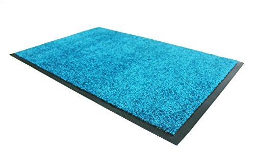 Schmutzfangmatte CLEAN – türkis, 40x60cm ✓ Waschbar ✓ Rutschfest ✓ Pflegeleichte Fußmatte im Eingangsbereich | Fußabtreter, Fußabstreifer für Außenbereich | Fußmatte, Schmutzmatte draußen vor Haustür | Eingangsmatte, Türvorleger für Innen & Außen - 2