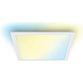 WiZ Panel ceiling lamp adjustable white, dimmable, 1000 lm, warm to cold white, square, application/audio via Wi-Fi