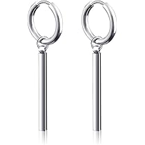 Orecchini Uomo Diamante Orecchini Bliqniq Acciaio Inossidabile - Set 12 Paia Con Perle Sfera, Argento E Oro Orecchini Donna Cerchio - Foto 4