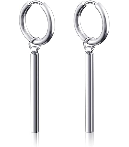 Orecchini Acciaio Inox Teschio Set Di 2 Orecchini A Cerchio Punk In