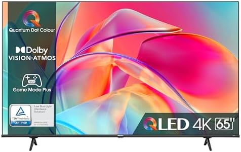 Hisense 65" QLED 4K 2023 65E77KQ, Smart TV VIDAA U6, Dolby Vision, HDR 10+, Game Mode PRO Plus, Alexa Built-in, VIDAA Voice, Tuner DVB-T2/S2 HEVC 10, lativù 4K