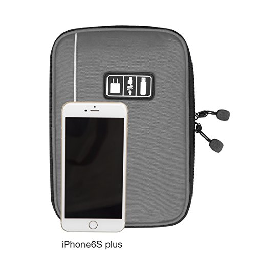 BAGSMART Universeller Elektronikzubehör-Reisekasten für Energy-Banks, USB Drive Shuttle, Kabel - 6