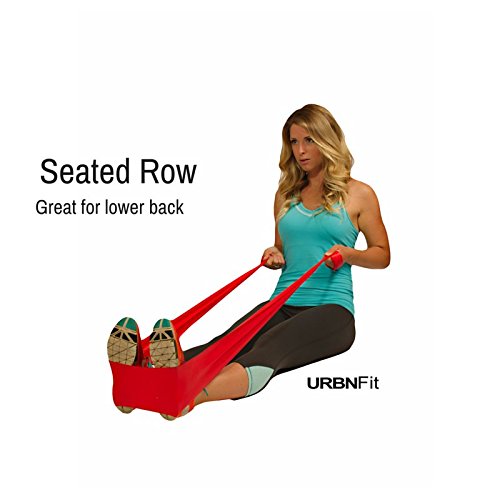 Long Fitness Bands (5 Ft) w/Door Anchor – URBNFit – 3 Pack of Resistance Bands for Stretching, Workouts, Rehabilitation. Professional Grade Flat Stretch Bands Are Essential For Every Home Gym - 5