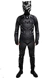 Schwarz Zentai Cosplay Panther Kühle Abendkleid Overall Halloween Kostüm für Herren Erwachsene Anzug Kleidung mit Maske