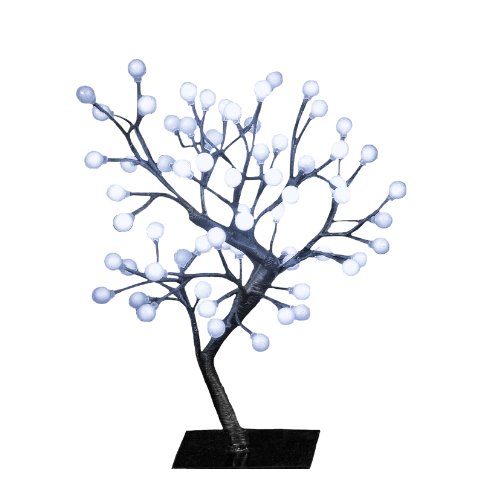 Transcontinental 45cm S-Shape Globe Tree - Ice White