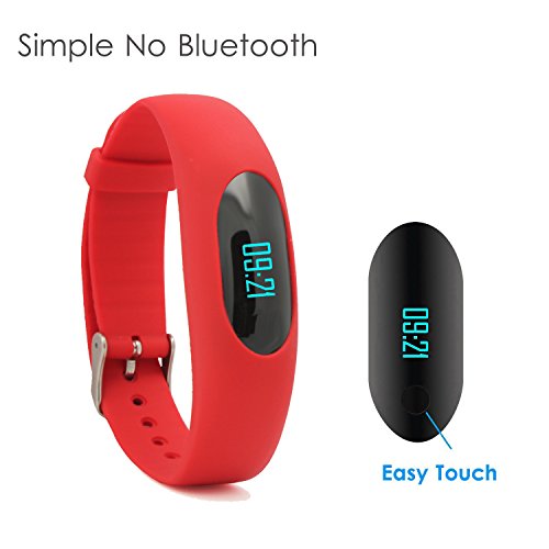 YAMAY® Schrittzähler Smart Armband Fitness Tracker Aktivitätstracker Ohne Bluetooth mit Zeit,Dtum,Schrittzähler,Kalorienzähler,Entfernungsrechner,Sport-Zeit,Schlafmonitor Ohne APP Handy