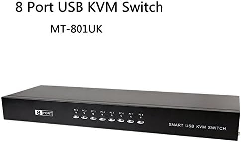Milkee Manual KVM Switch, 8 Port USB VGA KVM Switch for PC Monitor Keyboard Mouse Control, with Desktop Controller