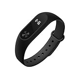 Xiaomi Mi Band 2 Activity Tracker Fitness-Uhr Pulsmesser OLED-Display mit Schritt/Kalorienzähler Schlaf-Monitor Schrittzähler IP67 Wasserdicht für iPhone und Android (Globale Version mit Garantie)