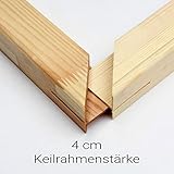 keilrahmen holzkeile  generisch Keilrahmen Bausatz 4 cm Holzleisten Set selbst zusammenbauen ohne Leinwand Verschiedene Größen bestellbar (Leisten 4cm, 40x50)