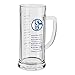 Produktbild FC Schalke 04 Bierseidel 0,5 l Blau-Weiß Glas, Bierglas, Bierhumpen, Bierkrug S04 - Plus Lesezeichen I Love Gelsenkirchen