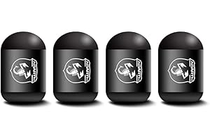 XLUCBS 4 pezzi Auto Metallo Cappucci delle valvole Tappi parapolvere, per Abarth Badge 124 131 500 595 695 1000 204A Fiat Punto Alfa Berlinetta Zerocento Pneumatici Ruota Tappi valvola Decorazione Accessori