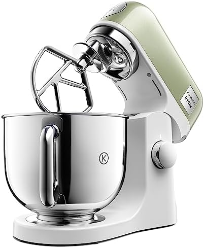 Kenwood KMX760GR KMIX Impastatrice Planetaria con Ciotola con manico in Acciaio da 5L, 3 Ganci di Miscelazione, Potenza 1000W, Personalizzabile con oltre 20 Accessori Acquistabili Separatamente, Verde
