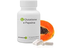 ANASTORE L - Glutathion e Papaya * 200 mg / 60 capsule * Dimagrante + diuretico + bruciagrassi * Sinergia di altissima qualità *