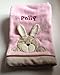 Personalised Deluxe Teddy/ Rabbit Baby Blanket. Luxurious wrap. Great Baby Gift. - Please Write Blanket Choice & Wording Required in the seller message box at checkout (Bunny on Pink Blanket)