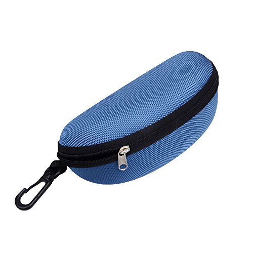 Preisvergleich Produktbild ECMQS Zipper Eye Glasses Sonnenbrille Hartschalenkoffer Portable Protector Tasche (Hellblau)