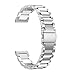Produktbild Hunpta Echtes Edelstahl Uhr Armband Band Bügel für Garmin Fenix 5S GPS Uhr (Silber)