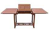 Breite: 90 GRASEKAMP Qualität seit 1972 Gartentisch Cuba 120-180x90cm Akazienholz ausziehbar