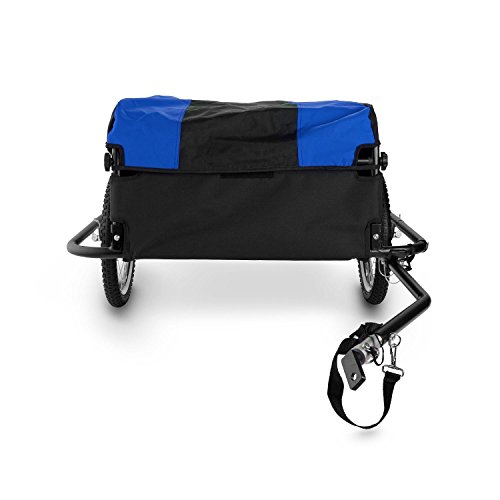 DURAMAXX Mountee Fahrradanhänger Lastenanhänger (Transportbox mit 130 Liter Volumen, belastbar bis 60 kg, Kugel-Kupplung für Fahrräder mit 26“ – 28“) rot oder blau - 3