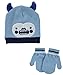 Polar Wear Baby Boys' "Chompy Monster" Beanie & Mittens Set - blue, one size