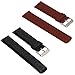 Produktbild Set of 2 Replacement Leather Bands for Fossil Q Founder Gen 2 Touchscreen Smartwatch (Black+Brown)