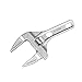 Produktbild Verstellbarer Schraubenschlüssel 6-68mm Short Shank Große Öffnungen Ultra-Thin Wrench Leichtbau-Aluminiumreinig-Reparaturwerkzeuge für Bad Waschbecken-Röhrenunterbau (Silber)