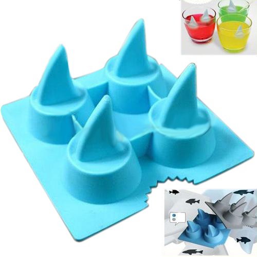 Coques pour glaçons en forme d'ailerons de requin en silicone