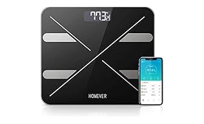 Bilancia Pesa Persona Digitale, Approvato dalla FDA, Homever Professionale Bluetooth Bilancia Pesapersone, Inteligente BMI, Analizzatore di Composizione Corporea con APP, 400lb