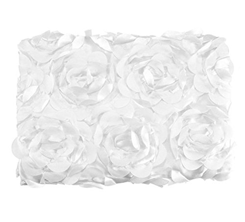 Ubesta Fashion Newborn Baby 3D Photography Photo Props Rose Flower Backdrop Blanket Rug-White