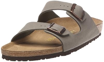 Birkenstock Arizona Birko Flor, Mules Homme, Pierre Nubuck (Stone Birko-Flor® Nubuck) - 47 EU(Etroit)