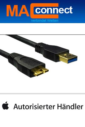USB 3.0 Kabel 0,2m, A auf micro B Stecker, schwarz vergoldete Kontakte, 3P AWG 28/ 1P AWG 24