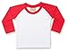 Larkwood Babies Long Sleeve Baseball T Shirt White/Red 6-12