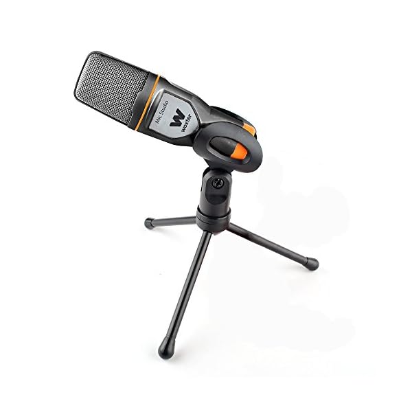 WOXTER Mic Studio Black - Micrófono condensador profesional para ordenador. Entrada: 3.5mm, trípode ajustable en… - Image 4
