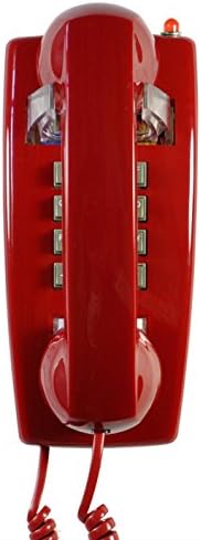 Corded Telephone Hotel Hanging wall Retro Ring Family Big Button telephone with speakerphone , red