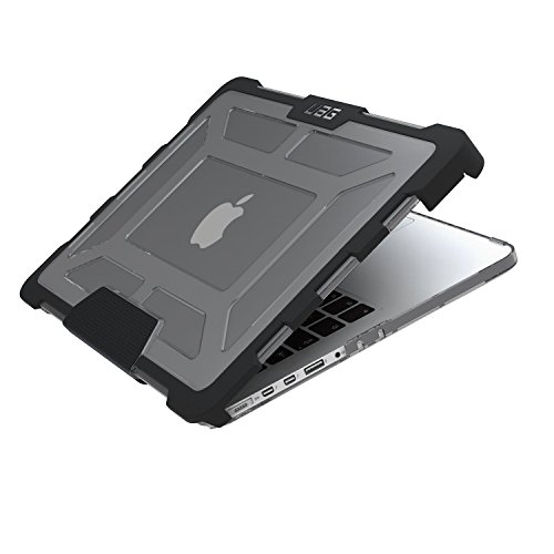 URBAN ARMOR GEAR Schutzhülle für Apple MacBook Pro Retina 13″ (Nicht kompatibel mit Version Late 2016) – grau/transparent [Lüftungsschlitzaussparungen | Stoßfest | Anti-Rutsch Füße] – UAG-MBP13-A1502-ASH - 8