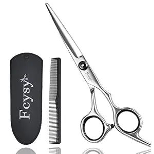 Haircut Scissors for Hair Cutting, Fcysy Professional 6 Inches Hair Scissors Barber Shears, Haircutting Scissor Beard Scissors Hair cutting Scissors with Comb, Salon Hair Shears for Men Women Pet