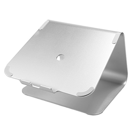Homdox Aluminium Laptop Ständer Halter für Notebooks, MacBook, MacBook Pro MacBook Air und Computer PC, 26x24x15CM, Silber
