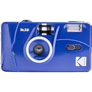 Kodak M38 35mm Film Camera - Focus Free, Powerful Built-in Flash, Easy to Use (Classic Blue)