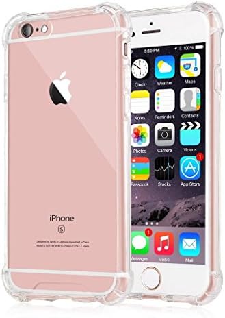 [Crystal Clear] iPhone 6 / 6s Case, Go Crazzy New Cover Case [Shock Absorption] with Transparent Hard Plastic Back Plate and Soft TPU Gel Bumper -