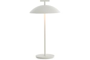 Kartell Lampada da Esterno dimmerabile Ricaricabile, Bianco, H 36.5 cm