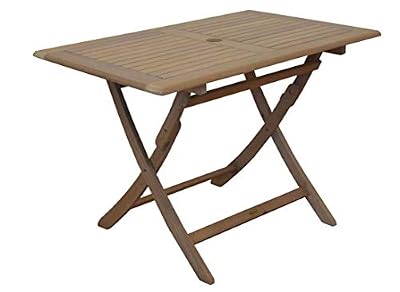 Proloisirs table rectangulaire sophie 110 en eucalyptus look teck pro loisirs