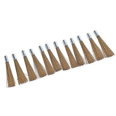 RoNa 12er Ersatzpinsel für Glasfaser Reinigungsstift Messingdraht Ø 4mm