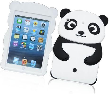 Fabcov Packing Black Cute Cartoon Panda Silicone Cover Case For iPad Mini &amp; Retina 2