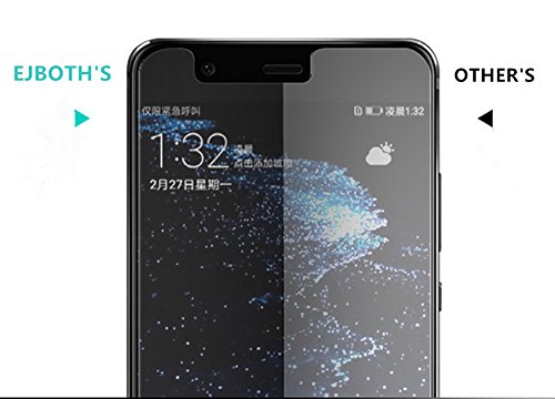 2x Protectores de Pantalla Huawei P10  EJBOTH Vidrio Templado Protectora Cristal Transparente Invisible Protector de la Pantalla - Ultra resistente Dureza 9H Anti-burbuja Alta definici  n