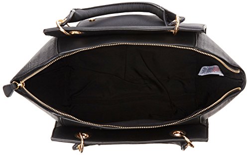 New Look Women's Snake Top-Handle Bag Black (Black)