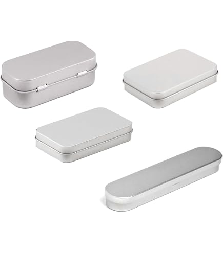 4 Scatoline Metalliche Con Coperchio - Piccole, Per Spezie, Cosmetici, Oggettini, Hermetiche - Foto 5