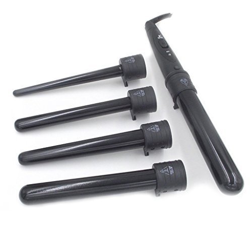 YUNAI Interchangable 5P Hair Curler Wands Black
