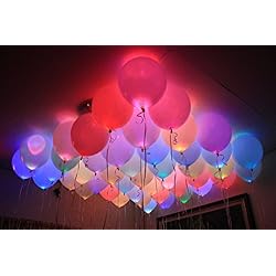 Gifts Online 50 LED Balloons Pack for Party Festival Diwali Christmas New Years Celebrations