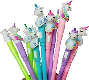 mahranfashion 12 PIECES UNICORN LED PENS FOR GIRLS/KIDS | CUTE UNICORN PENS FOR KIDS