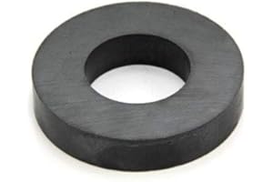 FIRST4MAGNETS Magnet Expert 60mm O.D. x 24mm I.D. x 8mm thick Y30BH Ferrite Ring Magnet 2.4kg Pull ( Pack of 2 )